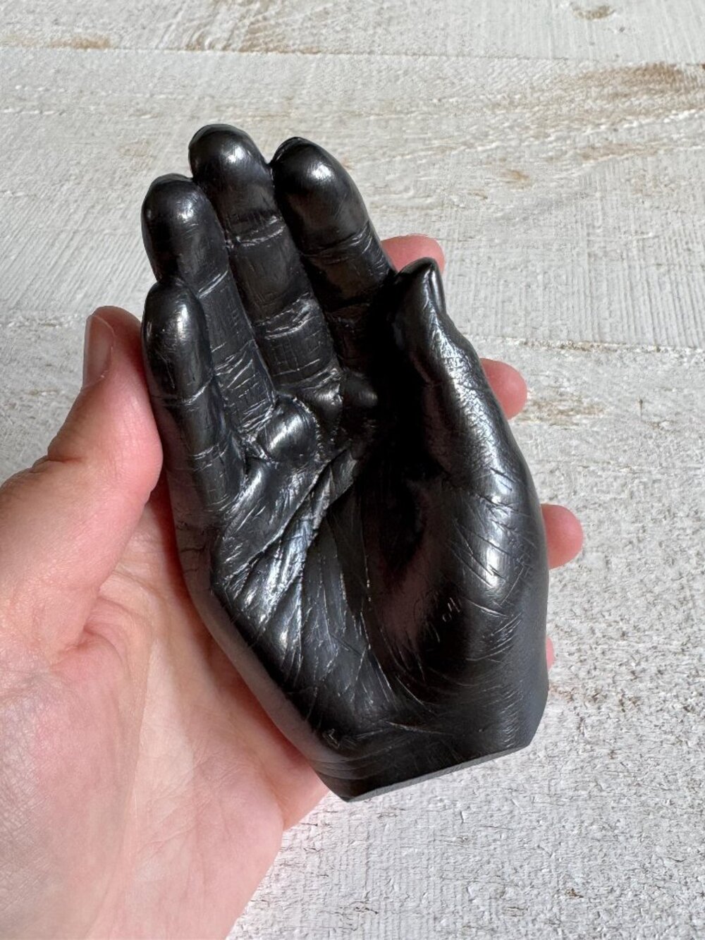 2004 Vintage Graphite Writing Hang - Open Hand Graphic Sculpture by Batle Studio